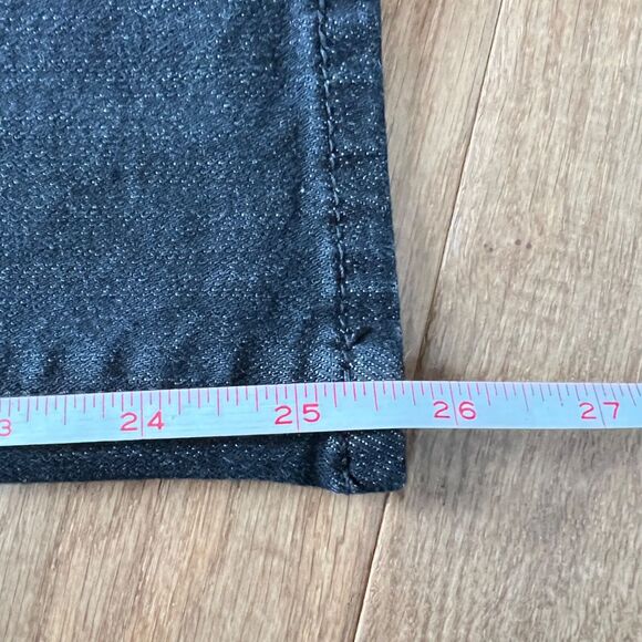 Chico's Jeans Size 1 (8) Black/Gray Charcoal Wash High Rise Straight Leg Crop - Picture 10 of 10